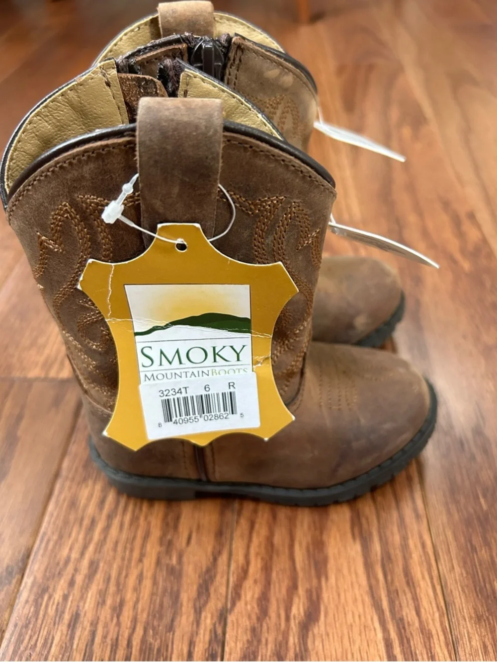 Smokey Mountain Boots distressed brown leather toddler size 6